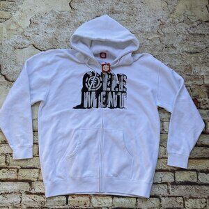 Element Men’s Full Zip Hooded Jacket In White Size XL